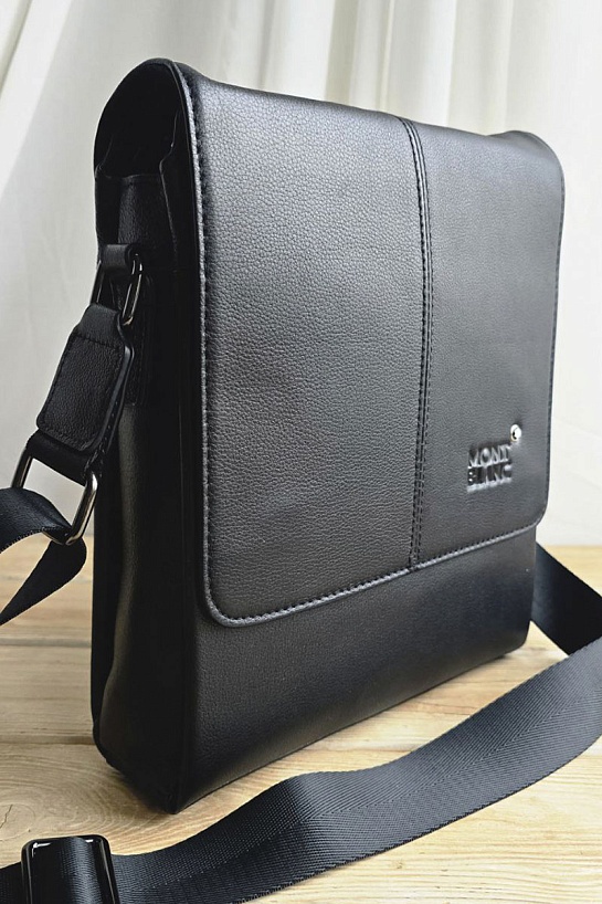 Кожаная сумка Montblanc - Black 26x22 см