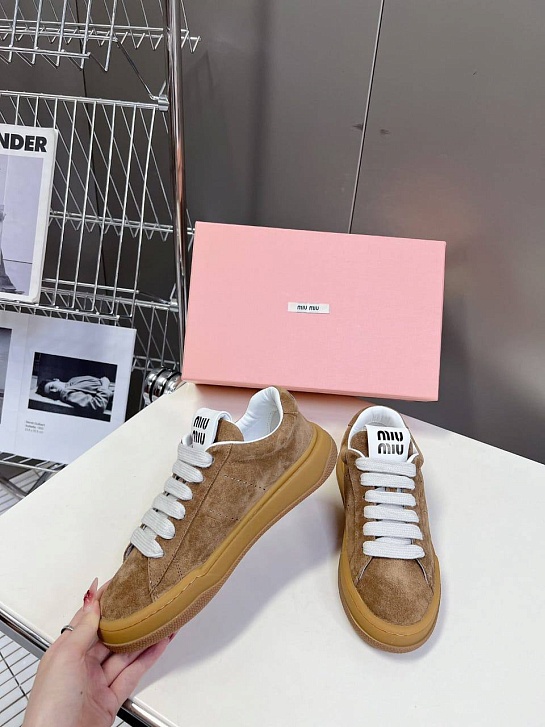 Женские кроссовки MIU MIU Premium - Brown