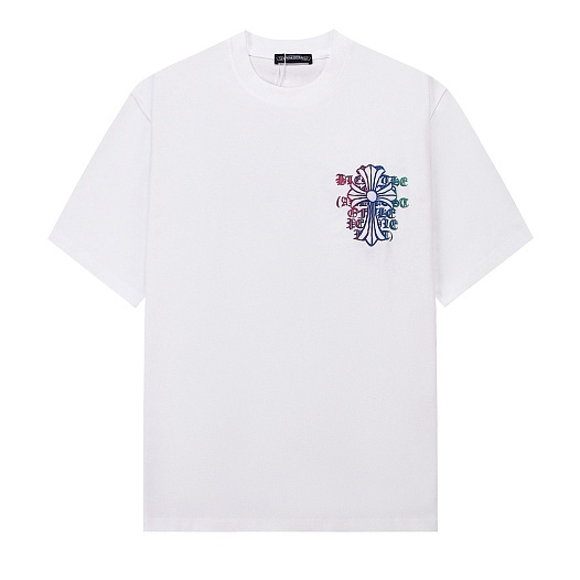 Белая оверсайз футболка Chrome Hearts Premium   
