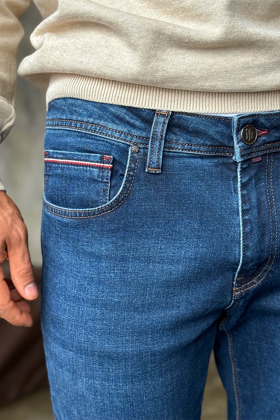 Мужские тёмно-синие джинсы Tommy Hilfiger Slim