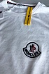 Мужская брендовая футболка Moncler белого цвета