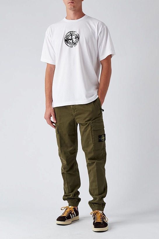 Мужская футболка Stone Island compass-print - White