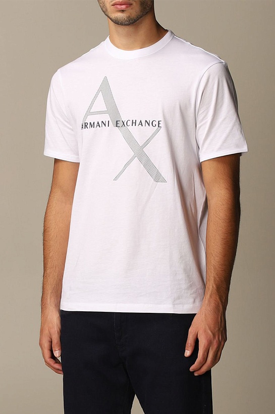 Мужская футболка белого цвета Armani Exchange