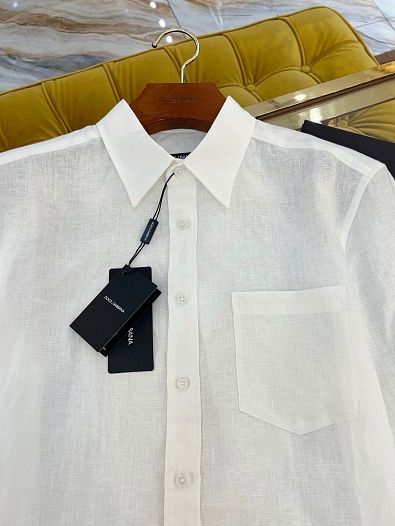 Льняная рубашка Dolce & Gabbana Premium - White   