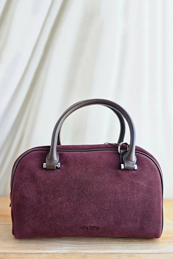 Женская замшевая фиолетовая сумка MIU MIU 31x21 см   