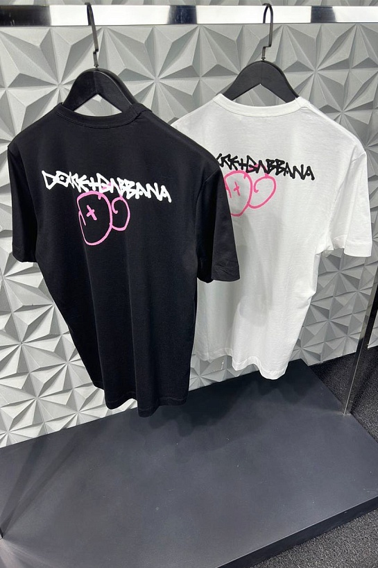 Мужская футболка чёрного цвета Dolce & Gabbana logo-print
