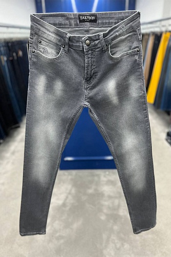 Мужские серые джинсы Balmain Paris   