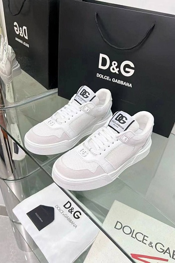 Женские комбинированные кроссовки Dolce&Gabbana New Roma   