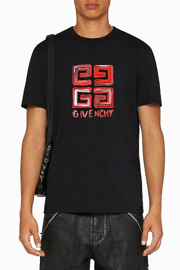 Мужская футболка чёрного цвета Givenchy 4G   