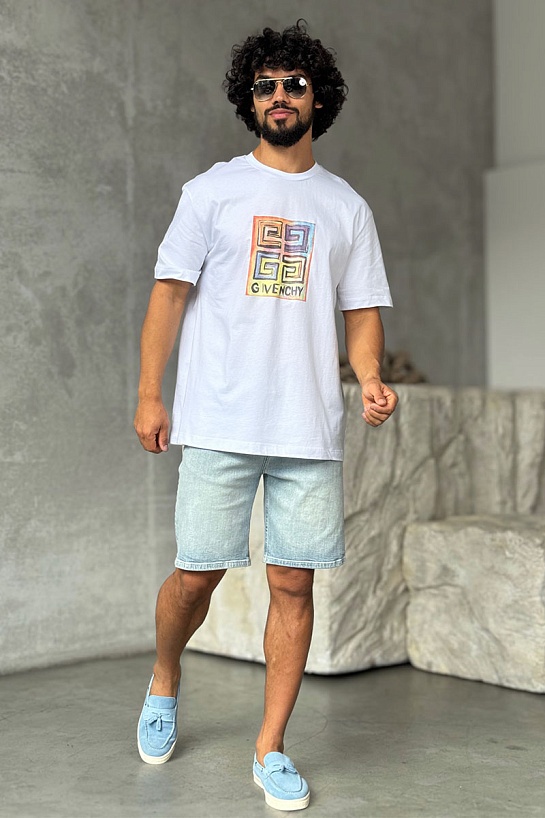 Белая оверсайз футболка Givenchy 4G Sun Print