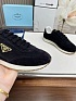 Женские замшевые кроссовки Prada Premium - Black