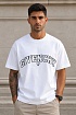 Белая футболка Givenchy College logo-embroidered