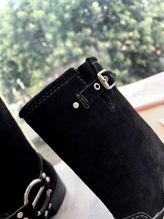 Женские замшевые сапоги MIU MIU Ankle Premium