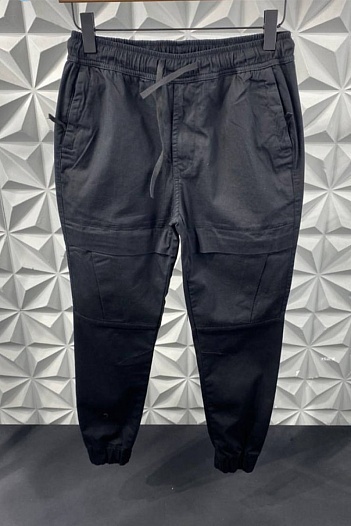 Мужские джоггеры чёрного цвета Stone Island compass badge   