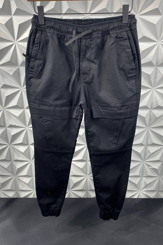 Мужские джоггеры чёрного цвета Stone Island compass badge