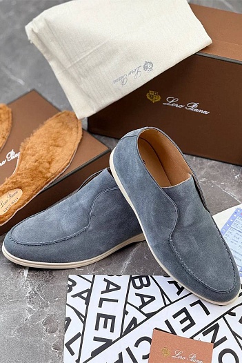 Мужские лоферы с меховой стелькой Loro Piana   