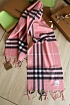 Шарф Burberry Check premium 168x30 см - Pink