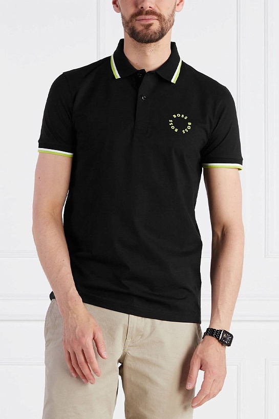 Поло чёрного цвета Hugo Boss "Paule 2"