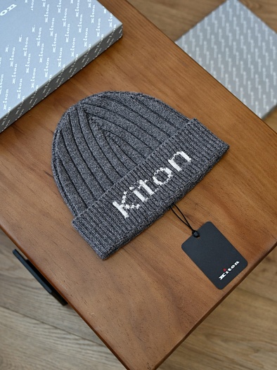 Кашемировая шапка Kiton premium - Grey   