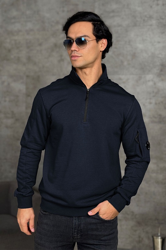 Тёмно-синяя кофта C.P. Company lens-detail