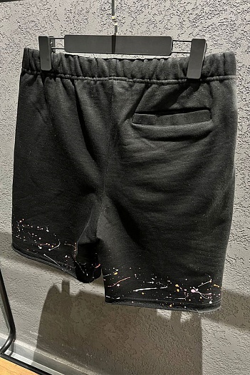 Чёрные мужские шорты Off-White Paint Splatter   