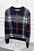 Мужская синяя кофта Burberry check pattern