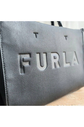Кожаная сумка Furla Medium 35x26 см - Black   