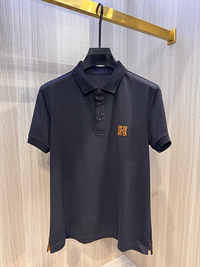 Мужское поло Hermes Premium - Black   