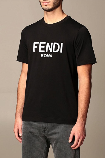 Футболка чёрного цвета Fendi Roma   
