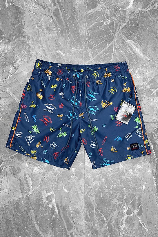 Мужские шорты цвета индиго Paul & Shark "Wear the Ocean"