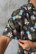 Мужская зелёная рубашка Dolce & Gabbana floral-print