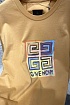 Бежевая оверсайз футболка Givenchy 4G Sun Print