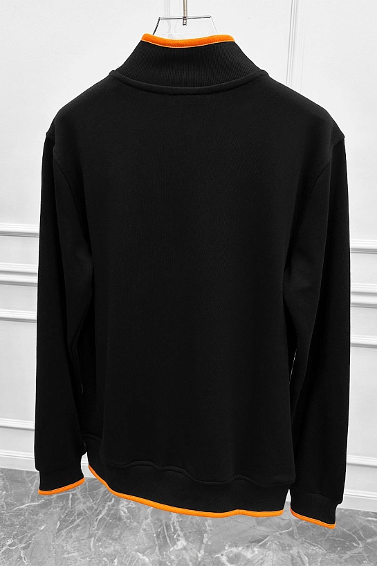 Чёрная кофта на молнии Hermes