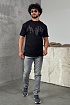 Футболка чёрного цвета Amiri staggered logo