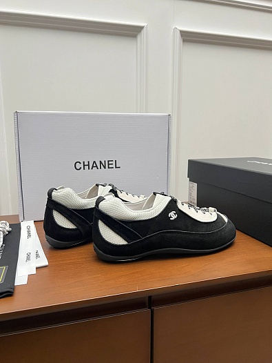 Женские замшевые кроссовки Chanel premium   