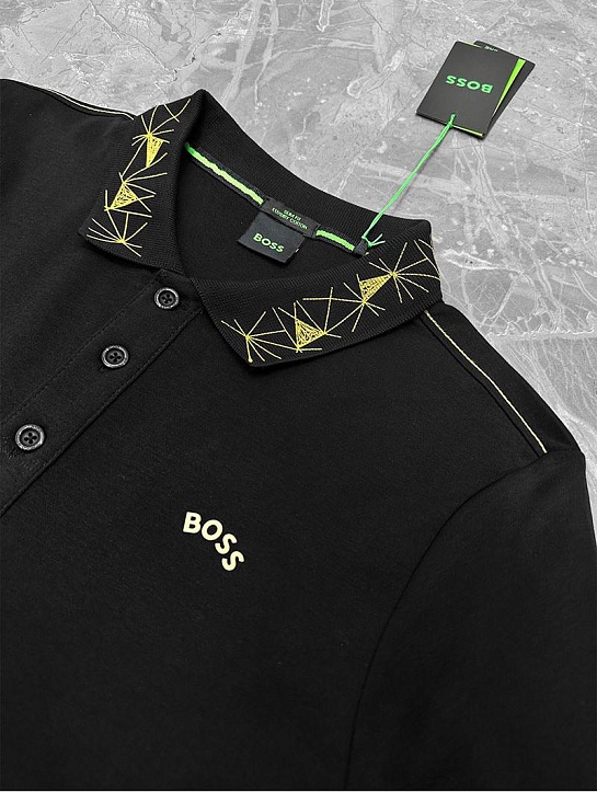 Мужское чёрное поло Hugo Boss Paddy 9