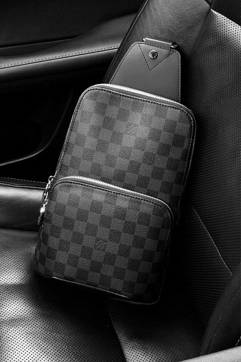 Кожаная сумка Louis Vuitton Avenue Sling Damier Graphite 21x31x9 см   