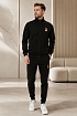 Чёрная кофта на молнии Dolce & Gabbana bee crown embroidered