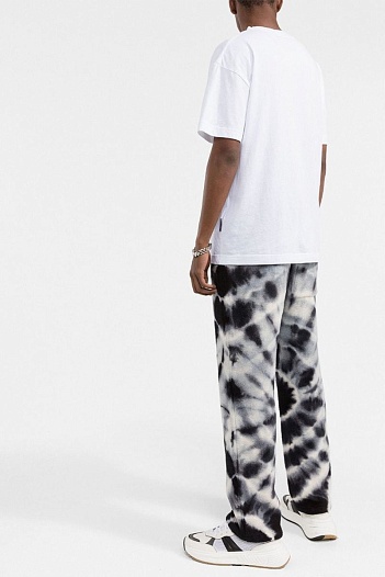 Белая оверсайз футболка Palm Angels Racing Stars   