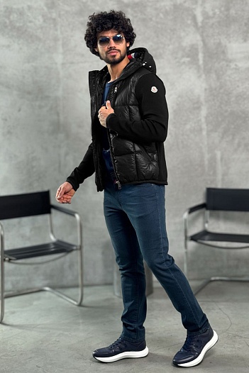 Куртка с вязаными рукавами Moncler   