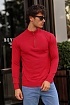 Мужской красный джемпер Lacoste Zip Neck