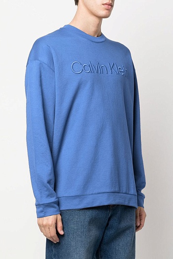 Свитшот голубого цвета Calvin Klein embroidered-logo   