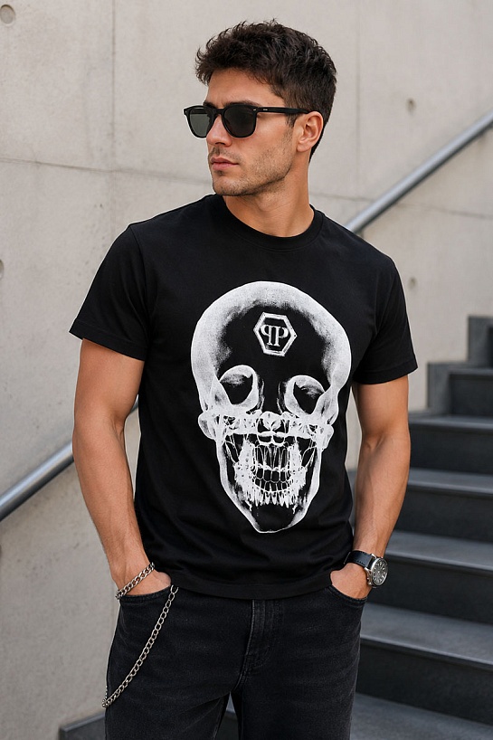 Футболка чёрного цвета Philipp Plein skull