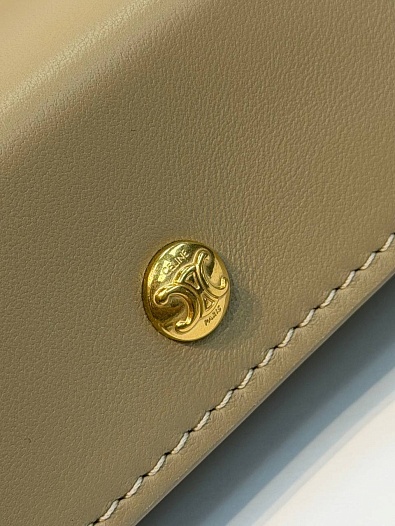 Кожаная сумка Celine Trio Flap premium 22.5x13x3.5 см   