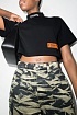 Чёрная футболка Heron Preston СТИЛЬ-logo cropped