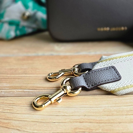 Женская кожаная сумка Marc Jacobs Drifter 25x17 см - Grey