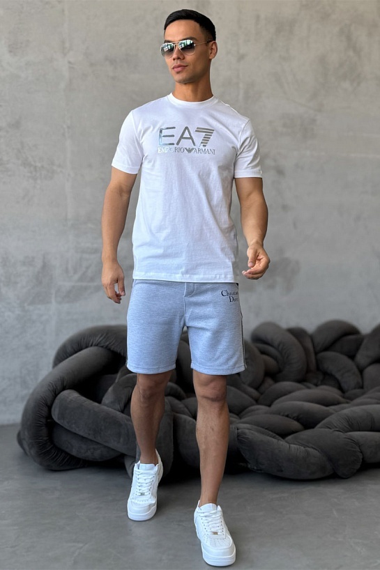 Мужская белая футболка Emporio Armani 7
