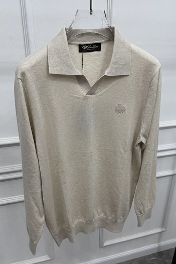 Поло с длинным рукавом Loro Piana premium - Beige   