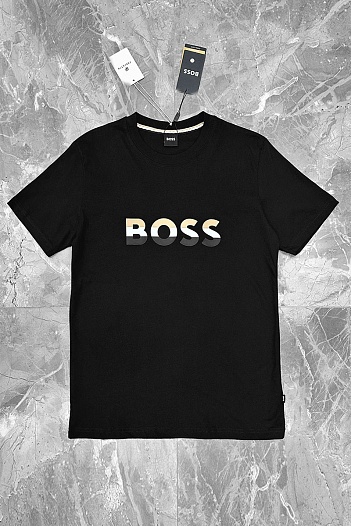 Мужская чёрная футболка Hugo Boss Tiburt 272   