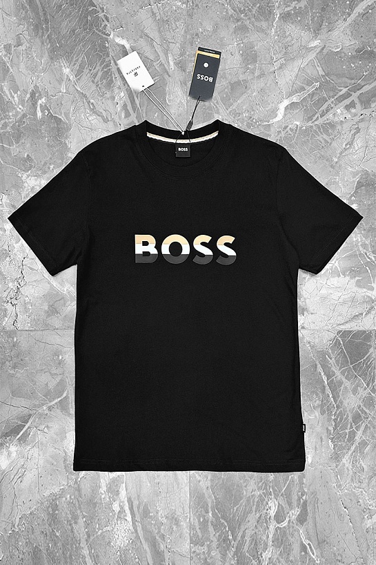 Мужская чёрная футболка Hugo Boss Tiburt 272